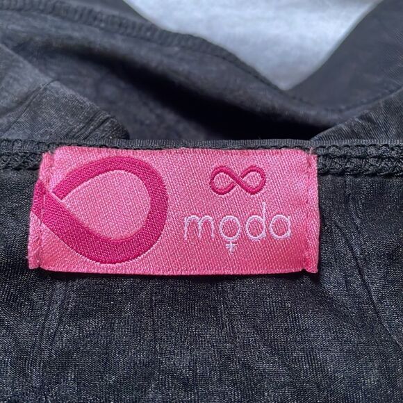 Moda Dress Top w/ Plunging Neckline, Open Back & Subtle Designs (Size: Small) - Picture 5 of 15